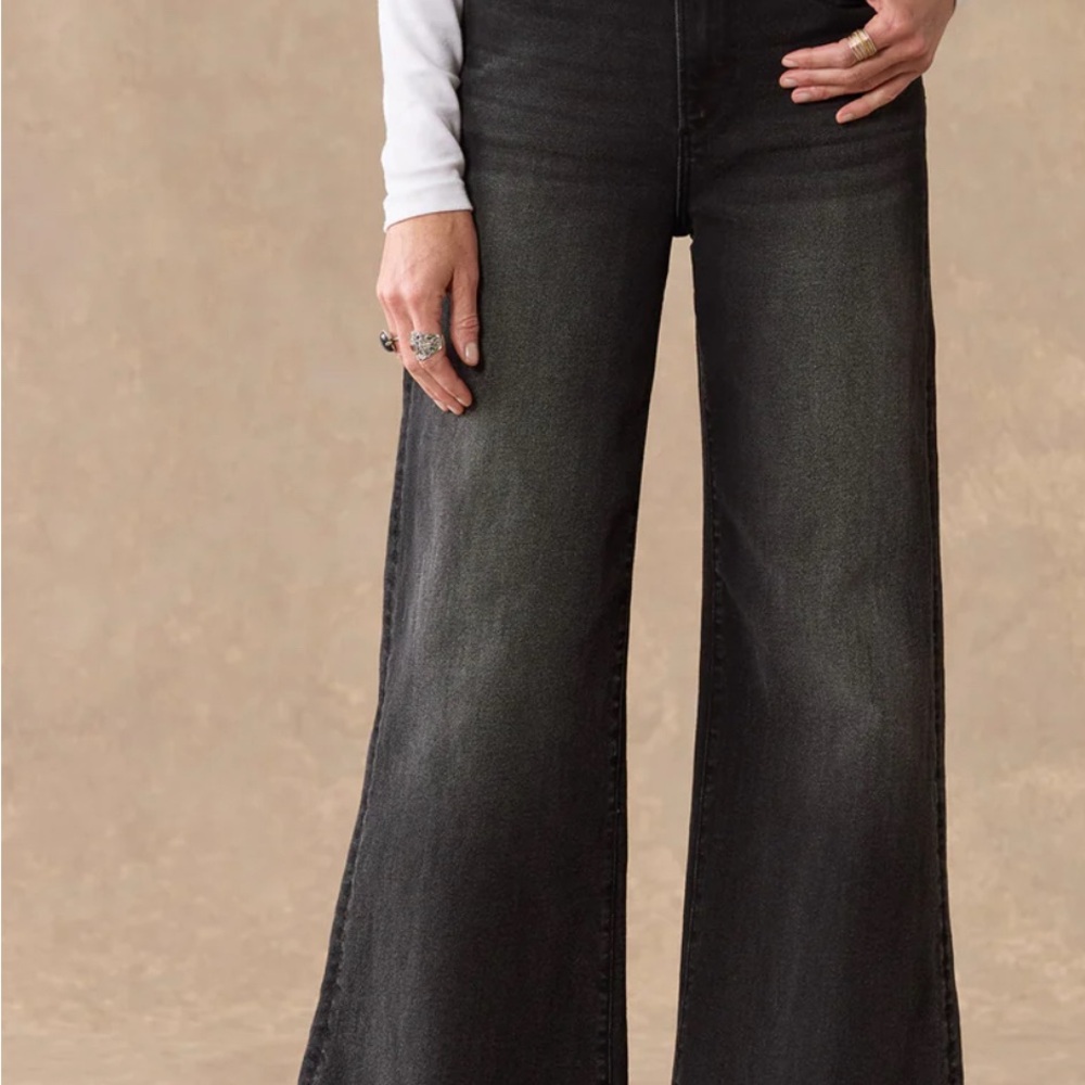 Driftwood Martha Jeans NWT Women's Black Wide-Leg Jeans